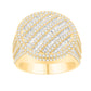 10 Karat Yellow Gold 2.76 Carat Diamonds Round Shape Classic Men's Ring-0332081-YG