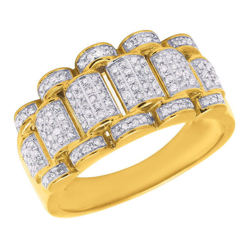 10 Karat Yellow Gold 1.32 Carat Diamonds Men's Ring-0340002-YG