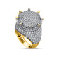 10 Karat Yellow Gold 7.28 Carat Diamonds Men's Ring-0350005-YG