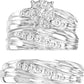 14K 0.63CT Diamond TRIO SET
