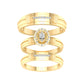 10 Karat Yellow Gold 0.11 Carat Diamonds Oval Trio Set-0427100-YG