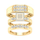10 Karat Yellow Gold 0.33 Carat Diamonds Square Trio Set-0427104-YG