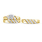 10 Karat Yellow Gold 0.05 Carat Diamonds Round Trio Set-0429008-YG