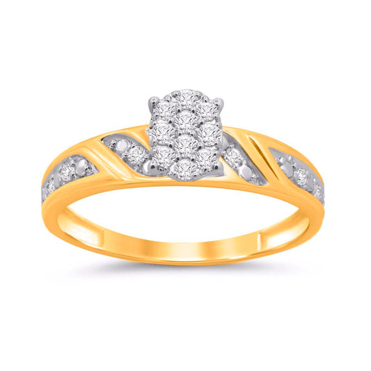 10 Karat Yellow Gold 0.33 Carat Diamonds Oval Trio Set-0429150-YG