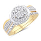 10 Karat Yellow Gold 0.50 Carat Diamonds Round Bridal Set-0525354-YG