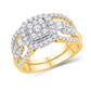 10 Karat Yellow Gold 1.00 Carat Diamonds Cushion Glittera Bridal Ring-0525454-YG