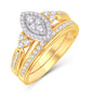 10 Karat Yellow Gold 0.50 Carat Diamonds Marquise Bridal Ring-0525943-YG