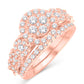 14 Karat All Rose Gold 1.25 Carat Diamonds Round Bridal Ring-0525964-ALR