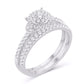 10 Karat White Gold 0.47 Carat Diamonds Round Bridal Ring-0526007-WG