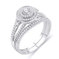10 Karat White Gold 0.37 Carat Diamonds Round Bridal Ring-0526013-WG