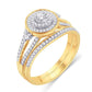 10 Karat Yellow Gold 0.37 Carat Diamonds Round Bridal Ring-0526013-YG