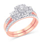 14 Karat Rose Gold 0.50 Carat Diamonds Cushion Bridal Ring-0526073-RG