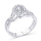 14 Karat White Gold 0.33 Carat Diamonds Round Bridal Ring-0526074-WG