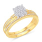 10 Karat Yellow Gold 0.25 Carat Diamonds Round Bridal Ring-0526088-YG