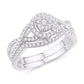 10 Karat White Gold 0.50 Carat Diamonds Glittera Round Bridal Ring-0526098-WG