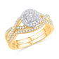 10 Karat Yellow Gold 0.50 Carat Diamonds Glittera Round Bridal Ring-0526098-YG