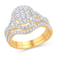 10 Karat Yellow Gold 1.00 Carat Diamonds Oval Bridal Ring-0526106-YG