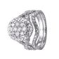 10 Karat White Gold 2.00 Carat Diamonds Oval Bridal Ring-0526139-WG