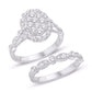 14 Karat White Gold 1.00 Carat Diamonds Oval Bridal Ring-0526178-WG