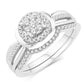 10 Karat White Gold 0.21 Carat Diamonds Round Bridal Ring-0526197-WG