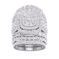 10 Karat White Gold 6.00 Carat Diamonds Cushion Ladies Ring-0527931-WG
