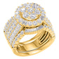 10 Karat Yellow Gold 3.00 Carat Diamonds Round Bridal Ring-0527936-YG