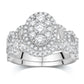 10 Karat White Gold 1.00 Carat Diamonds Oval Bridal Ring-0532552-WG