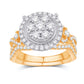 10 Karat Yellow Gold 1.50 Carat Diamonds Round Bridal Ring-0532554-YG