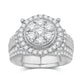 10 Karat White Gold 1.50 Carat Diamonds Round Bridal Ring-0532555-WG