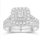 14 Karat White Gold 0.99 Carat Diamonds (0.20 CTR) Cushion Certified Bridal Ring-0532644-WG