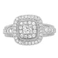 14 Karat White Gold 0.98 Carat Diamonds Uno Bridal Ring-0532645-WG