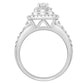 14 Karat White Gold 0.98 Carat Diamonds Uno Bridal Ring-0532645-WG