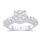 10 Karat White Gold 2.95 Carat Diamonds Bridal Ring-0532695-WG