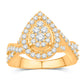 10 Karat Yellow Gold 1.05 Carat Diamonds Pear Ladies Ring-0532756-YG