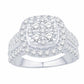 10 Karat White Gold 2.00 Carat Diamonds Cushion Ladies Ring-0532764-WG