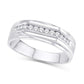 10 Karat White Gold 0.25 Carat Diamonds Classic Men's Band-0625090-WG
