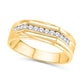 10 Karat Yellow Gold 0.25 Carat Diamonds Classic Men's Band-0625090-YG