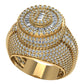 10 Karat Yellow Gold 3.97 Carat Diamonds Round Men's Ring-0630002-YG