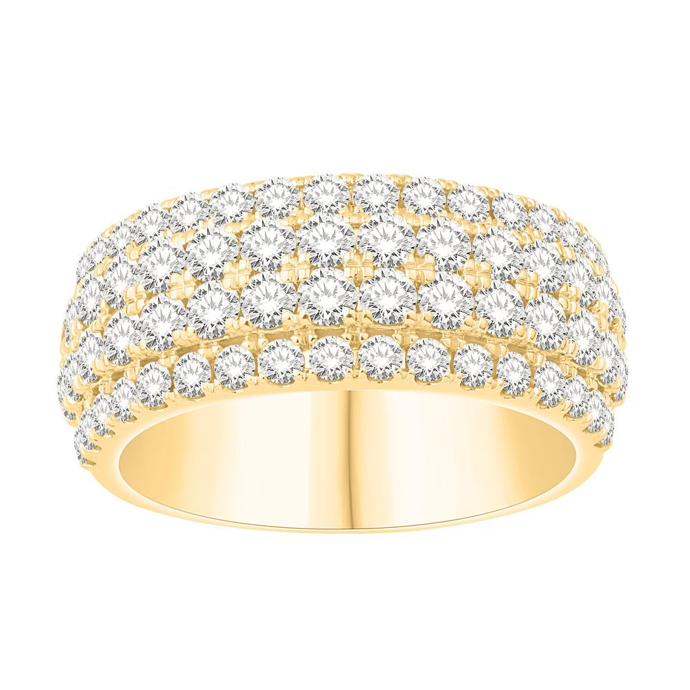 10 Karat All Yellow Gold 2.74 Carat Diamonds Classic Men's Band-0632836-ALY