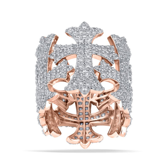 10 Karat Rose Gold 3.07 Carat Diamonds Classic Men's Band-0650033-RG