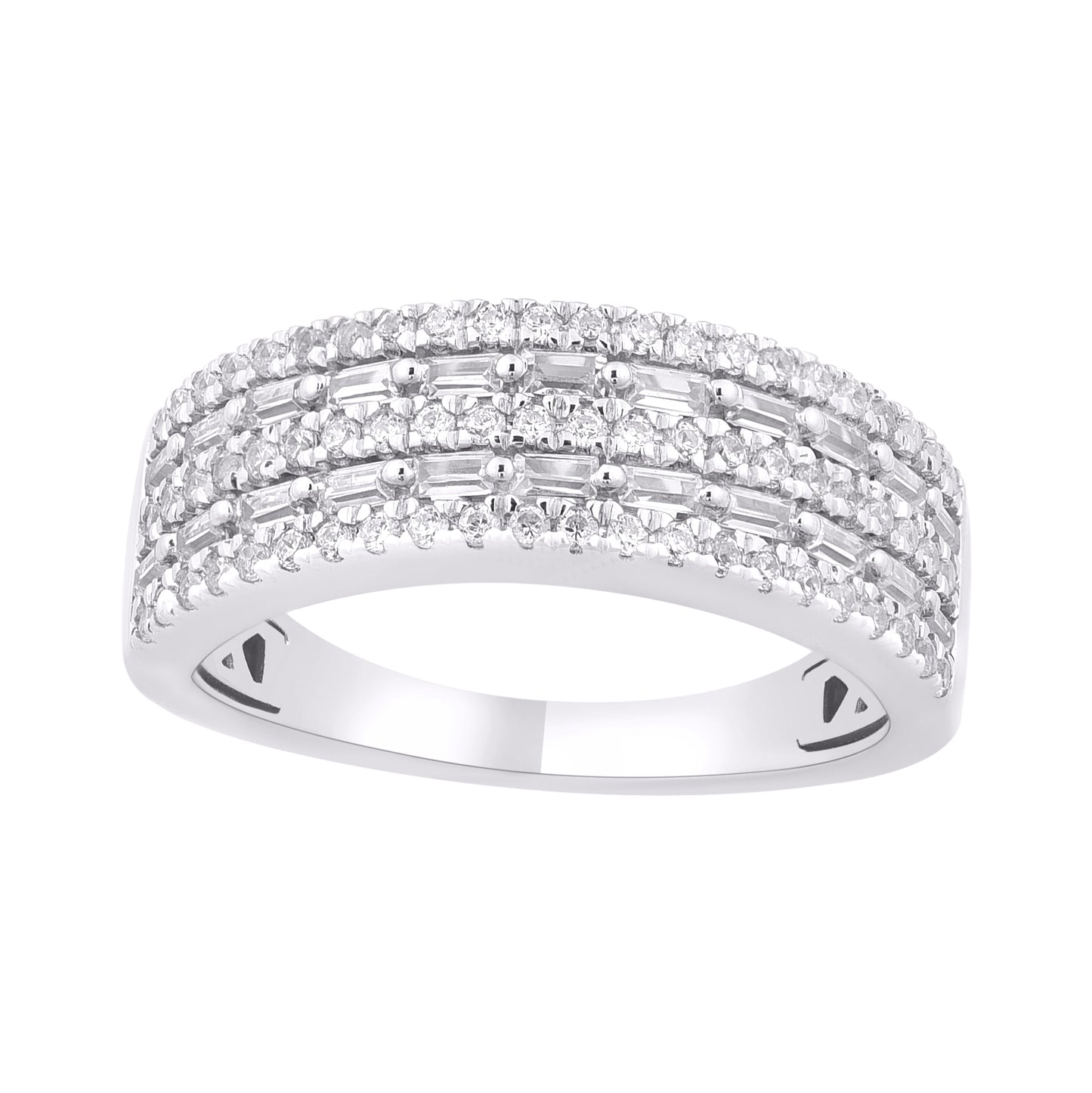 10 Karat White Gold 0.96 Carat Diamonds Classic Men's Band-0660002-WG