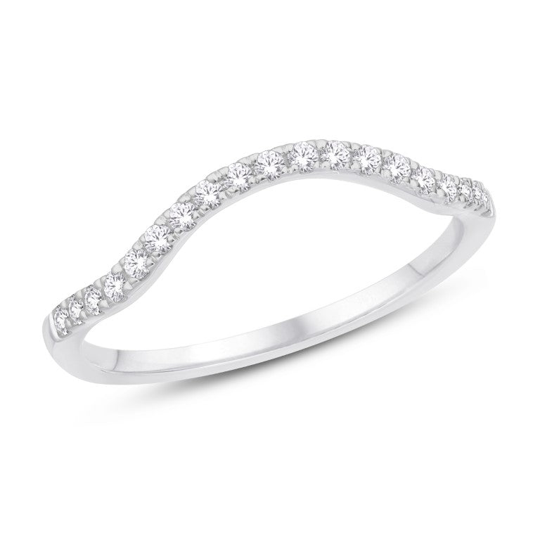 10 Karat White Gold 0.20 Carat Diamonds Classic Ladies Band-0725026-WG