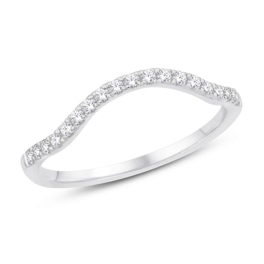 10 Karat White Gold 0.20 Carat Diamonds Classic Ladies Band-0725026-WG