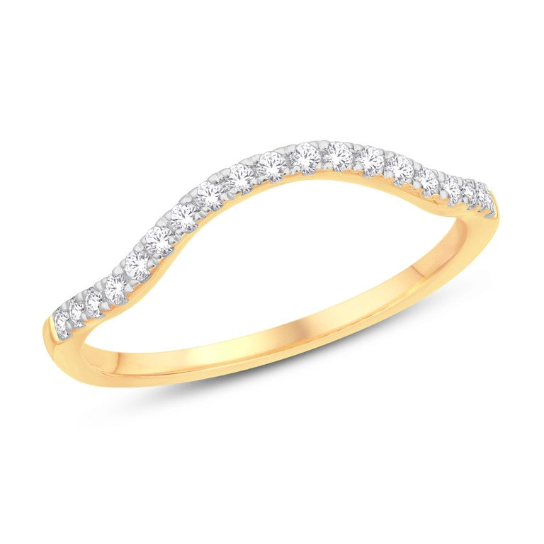 10 Karat Yellow Gold 0.20 Carat Diamonds Classic Ladies Band-0725026-YG