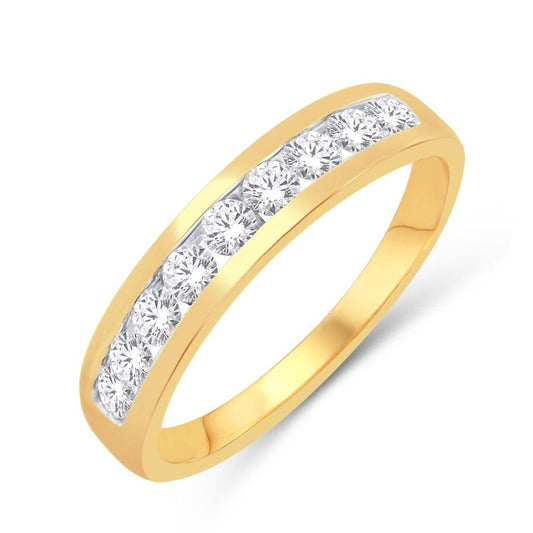 10 Karat Yellow Gold 1.00 Carat Diamonds Classic Ladies Band-0725609-YG