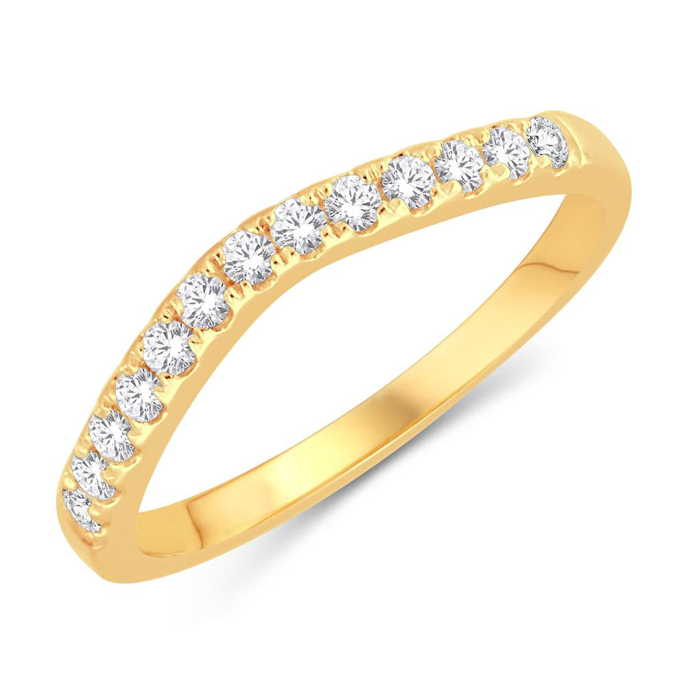 10 Karat Yellow Gold 0.25 Carat Diamonds Fancy Ladies Band-0725611-YG