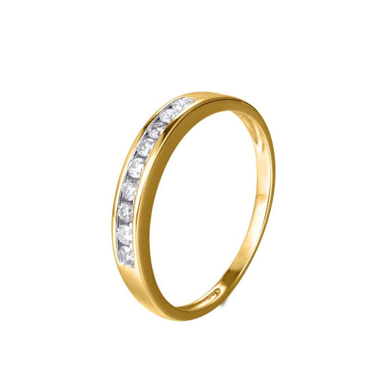 10 Karat Yellow Gold 0.25 Carat Diamonds Classic Ladies Band-0725815-YG
