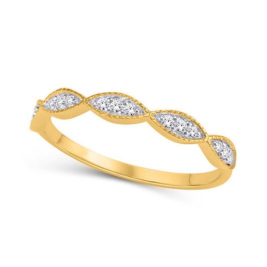 10 Karat Yellow Gold 0.15 Carat Diamonds Fancy Ladies Band-0725879-YG