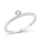 10 Karat White Gold 0.05 Carat Diamonds Single Stone Ladies Band-0725903-WG