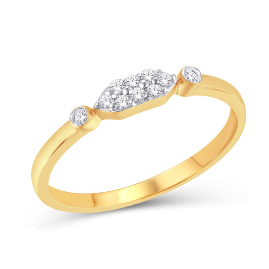 10 Karat Yellow Gold 0.10 Carat Diamonds Fancy Ladies Band-0725910-YG